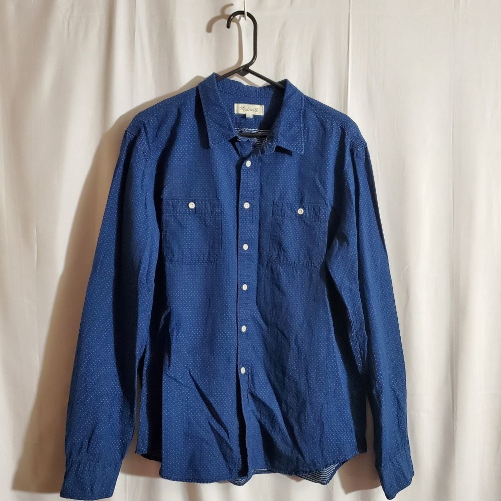 Madewell Blue Casual Button Down Shirt